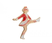 Tanzmariechen rot weiß Pin